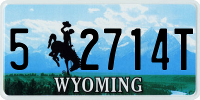 WY license plate 52714T