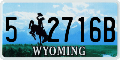 WY license plate 52716B