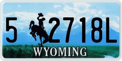 WY license plate 52718L