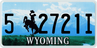 WY license plate 52721I