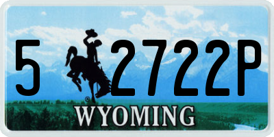 WY license plate 52722P