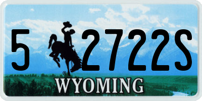 WY license plate 52722S