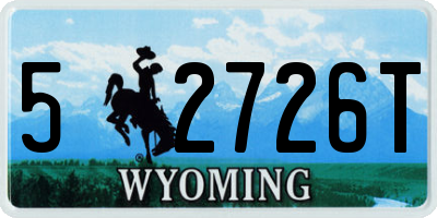 WY license plate 52726T