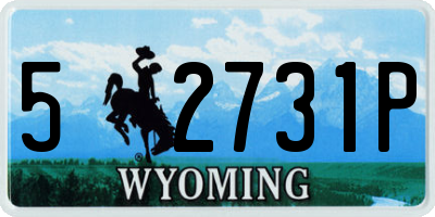 WY license plate 52731P