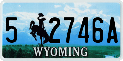 WY license plate 52746A