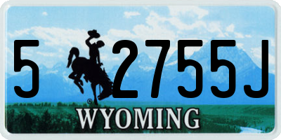 WY license plate 52755J