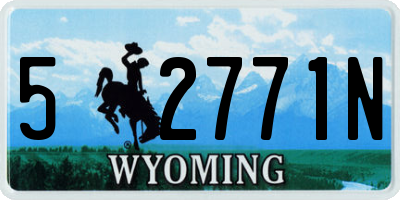 WY license plate 52771N