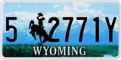 WY license plate 52771Y