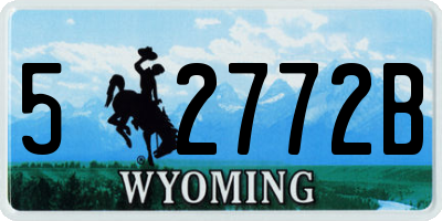 WY license plate 52772B