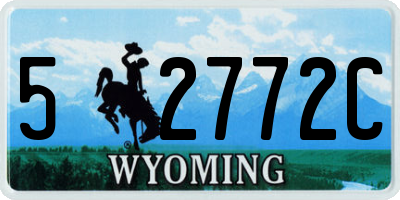 WY license plate 52772C
