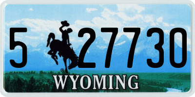 WY license plate 52773O