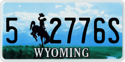 WY license plate 52776S