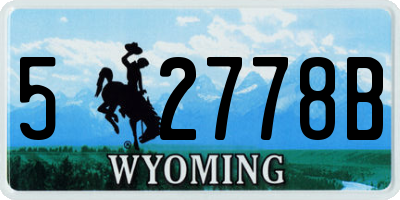 WY license plate 52778B
