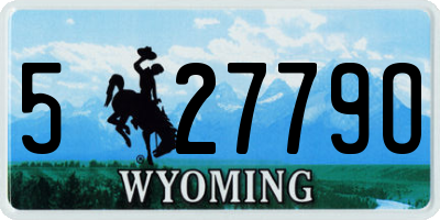 WY license plate 52779O