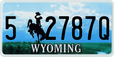 WY license plate 52787Q