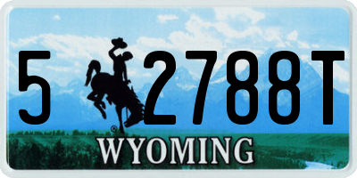 WY license plate 52788T