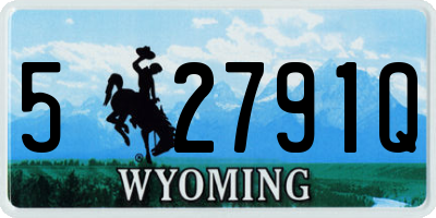 WY license plate 52791Q