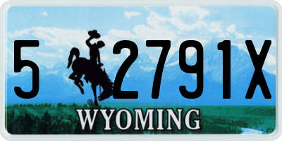 WY license plate 52791X