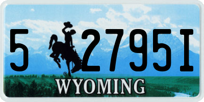 WY license plate 52795I