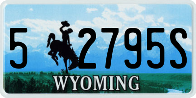 WY license plate 52795S