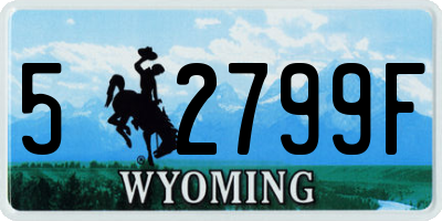 WY license plate 52799F