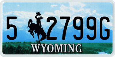 WY license plate 52799G