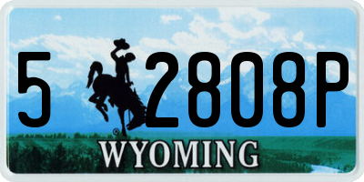 WY license plate 52808P