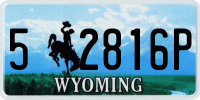 WY license plate 52816P