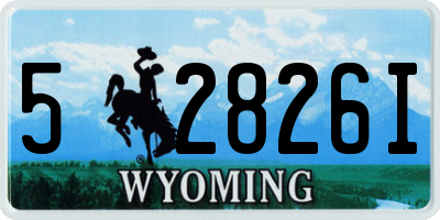 WY license plate 52826I