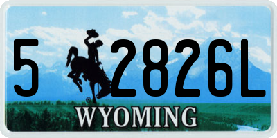 WY license plate 52826L