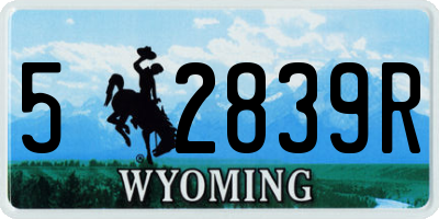 WY license plate 52839R