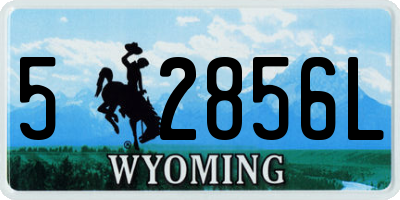 WY license plate 52856L