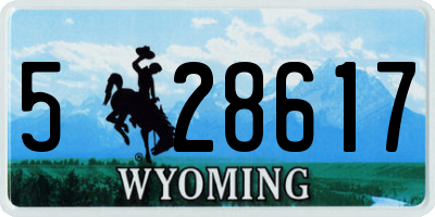 WY license plate 528617