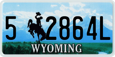 WY license plate 52864L