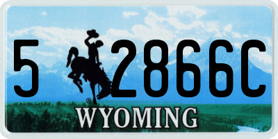 WY license plate 52866C