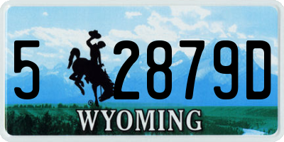 WY license plate 52879D