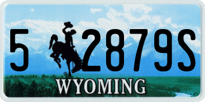 WY license plate 52879S