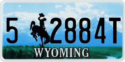 WY license plate 52884T