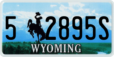 WY license plate 52895S