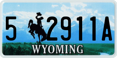 WY license plate 52911A