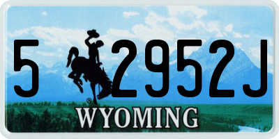 WY license plate 52952J
