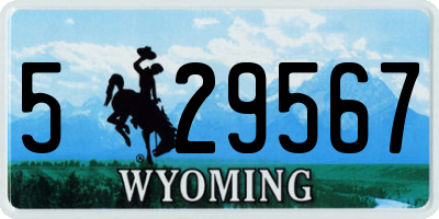WY license plate 529567