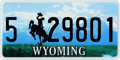 WY license plate 529801