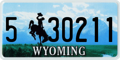 WY license plate 530211