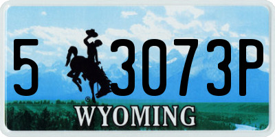 WY license plate 53073P