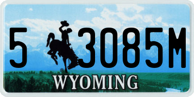 WY license plate 53085M