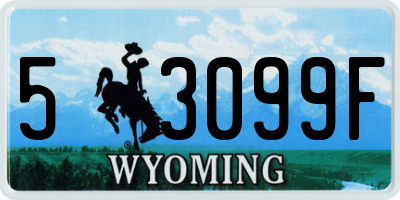 WY license plate 53099F