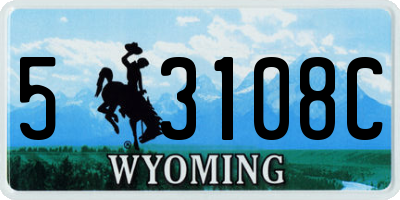 WY license plate 53108C