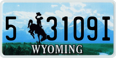 WY license plate 53109I