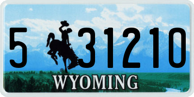 WY license plate 53121O